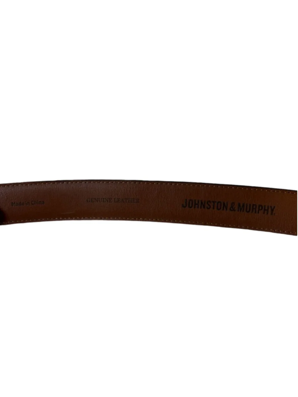 Johnston & Murphy Black Genuine Leather Dress Belt Size 28 Silver Buckle